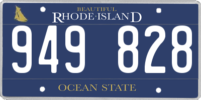 RI license plate 949828