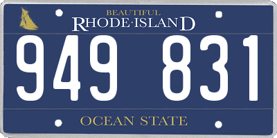 RI license plate 949831