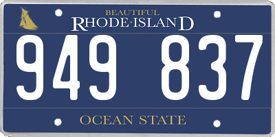 RI license plate 949837