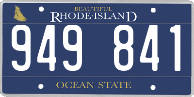 RI license plate 949841
