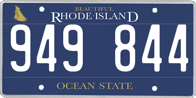 RI license plate 949844