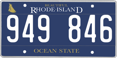 RI license plate 949846