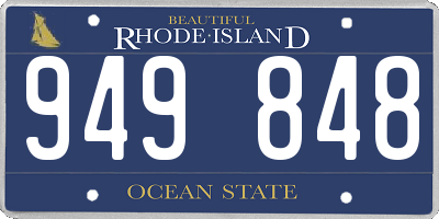 RI license plate 949848
