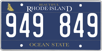 RI license plate 949849