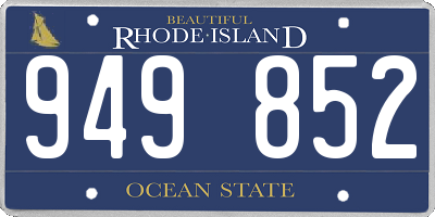 RI license plate 949852