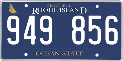 RI license plate 949856