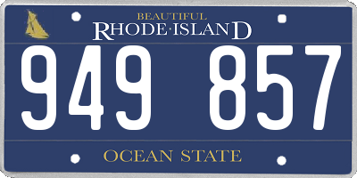 RI license plate 949857