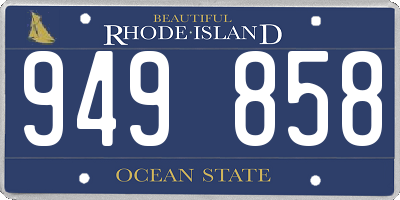 RI license plate 949858