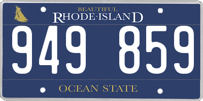 RI license plate 949859