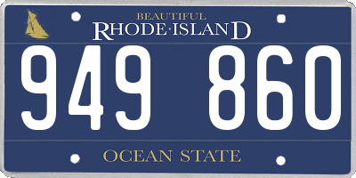 RI license plate 949860