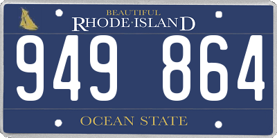 RI license plate 949864
