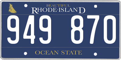 RI license plate 949870