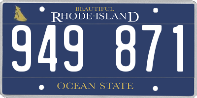 RI license plate 949871