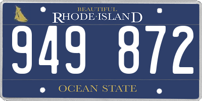 RI license plate 949872