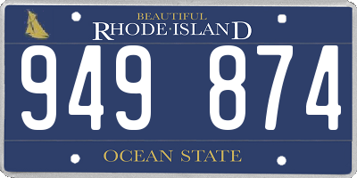 RI license plate 949874