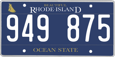 RI license plate 949875