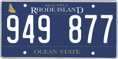 RI license plate 949877