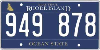RI license plate 949878