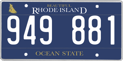 RI license plate 949881