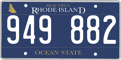 RI license plate 949882