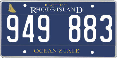 RI license plate 949883