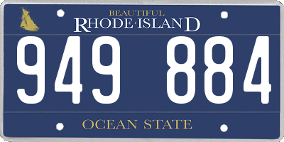 RI license plate 949884