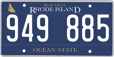 RI license plate 949885