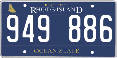 RI license plate 949886
