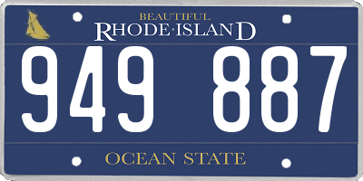 RI license plate 949887