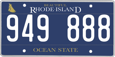 RI license plate 949888