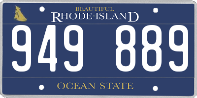 RI license plate 949889