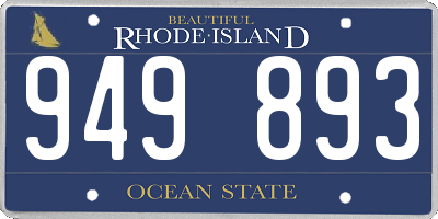 RI license plate 949893