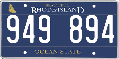 RI license plate 949894
