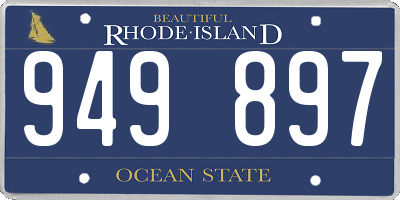 RI license plate 949897