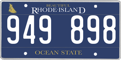 RI license plate 949898