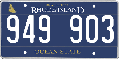 RI license plate 949903
