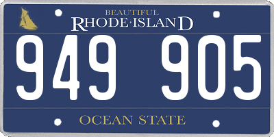 RI license plate 949905