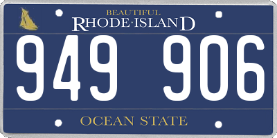 RI license plate 949906