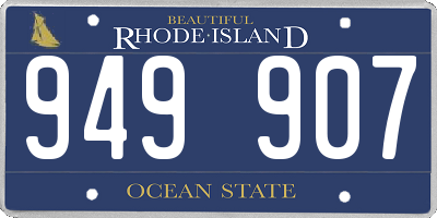 RI license plate 949907