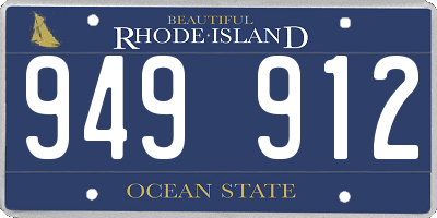 RI license plate 949912