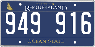 RI license plate 949916