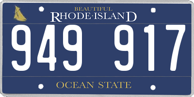 RI license plate 949917