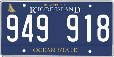 RI license plate 949918