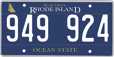 RI license plate 949924
