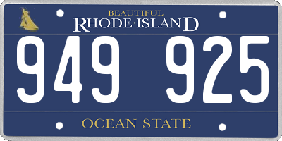 RI license plate 949925