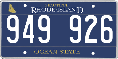 RI license plate 949926