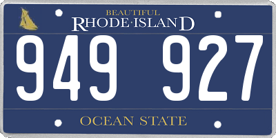 RI license plate 949927