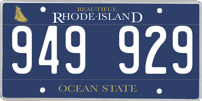 RI license plate 949929