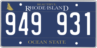 RI license plate 949931