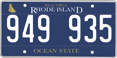 RI license plate 949935